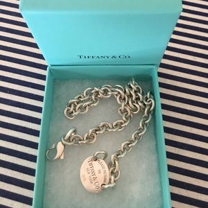 Tiffany&Co sterling silver choker with T&C jumper extension making length 16”